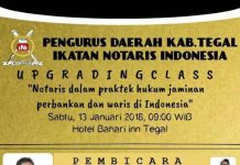 Pengda INI Tegal Selenggarakan Upgrading Class Notaris tentang Jaminan Perbankan dan Waris di Indonesia