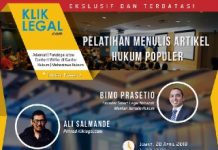 KlikLegal Gelar Pelatihan Penulisan Artikel Hukum Populer