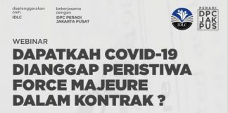 DAPATKAH COVID-19 DIANGGAP PERISTIWA FORCE MAJEURE DALAM KONTRAK?