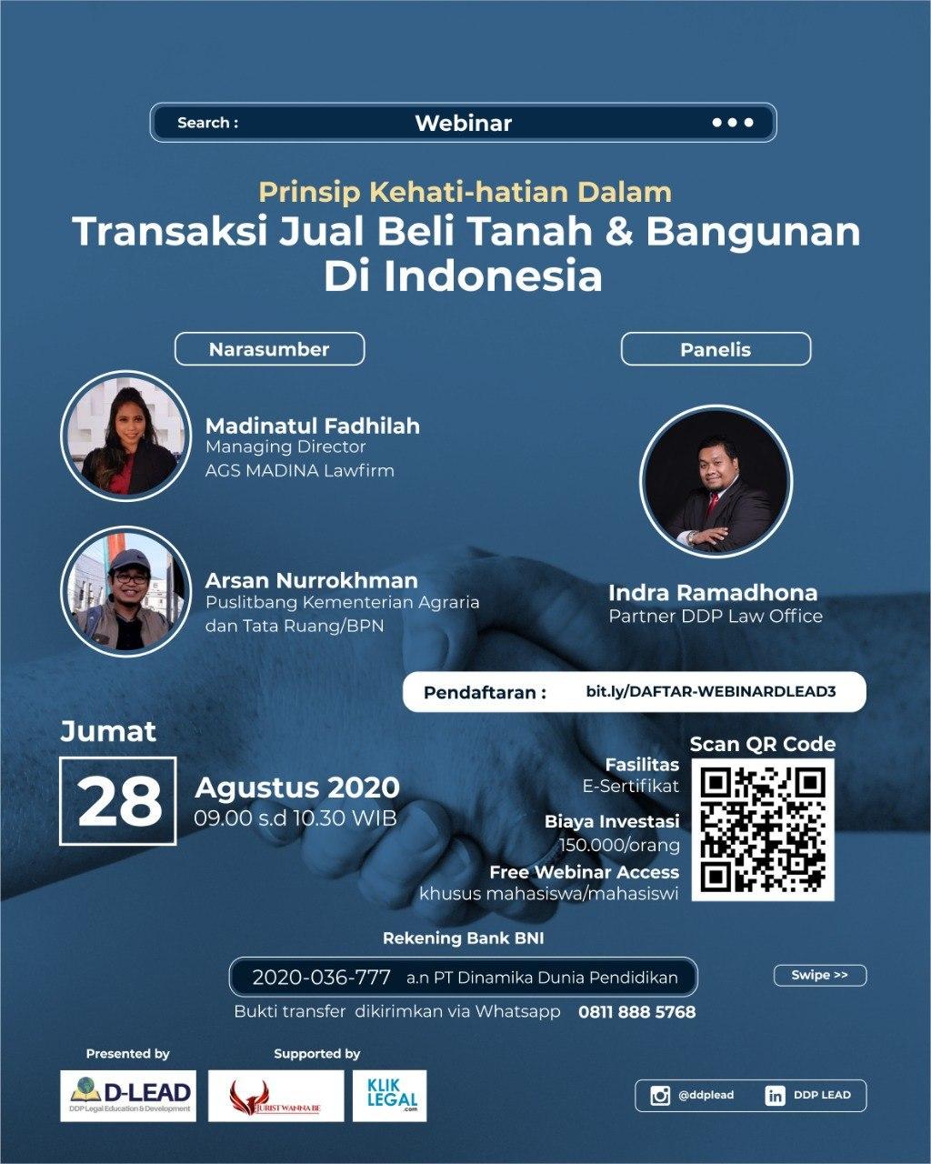 "Prinsip Kehati-hatian dalam Transaksi Jual Beli Tanah & bangunan di Indonesia"