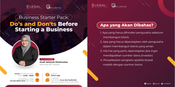 Untitled 1 webinar: “Business Starter Pack: Do’s and Don'ts Before Starting a Business”