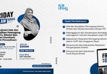 Friday I'm In Law: "Memahami Hak dan Kewajiban Pemegang Saham, Direksi dan Dewan Komisaris dalam Perusahaan"