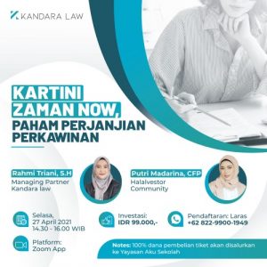 Webinar: “Kartini Jaman Now: Paham Perjanjian Perkawinan”
