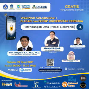 WEBINAR : PERLINDUNGAN DATA PRIBADI ELEKTRONIK