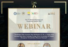 Webinar Pre-Event NBLC Summit 2021 dengan judul “Perubahan Iklim Investasi Atas Berlakunya UU No.11 Tahun 2020 tentang Cipta Kerja Terhadap Foreign Direct Investmen di Tengah Percepatan Pertumbuhan Ekonomi Nasional"