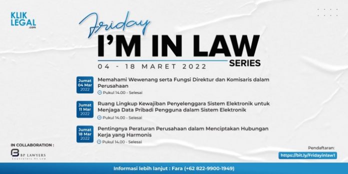 Friday I’m In Law Series Maret Friday I’m In Law Series Maret