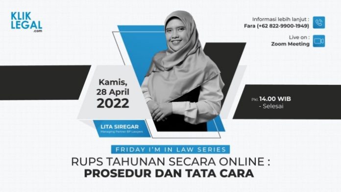RUPS Tahunan Secara Online Prosedur dan Tata Cara