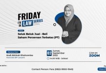 Friday I’m In Law Series “Seluk Beluk Jual - Beli Saham Perseroan Terbatas (PT)”