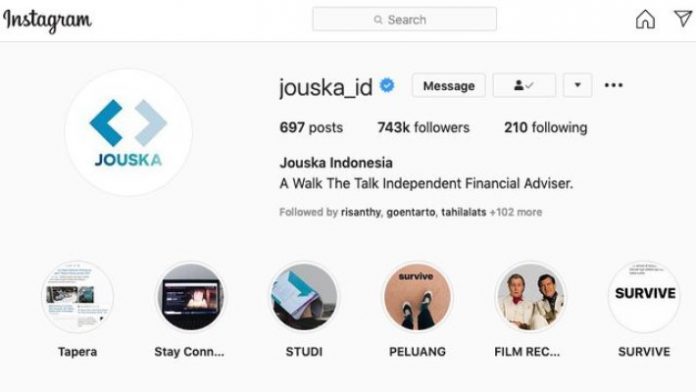 Terbukti Melakukan Kejahatan Pasar Modal, Akun Instagram Jouska Diketahui Masih Aktif