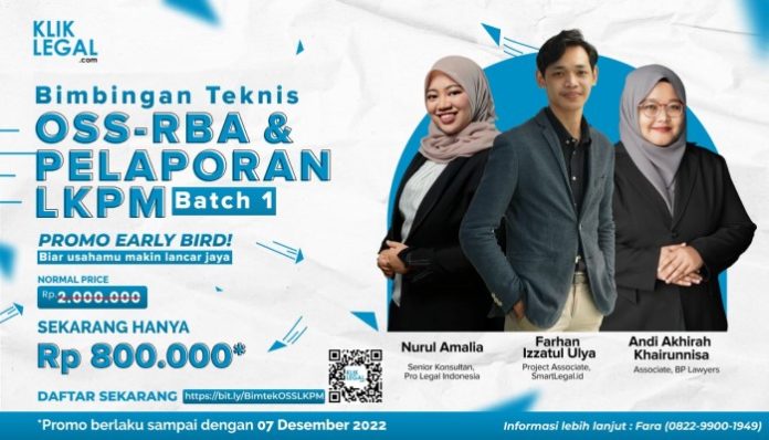 Bimbingan Teknis OSS-RBA & PELAPORAN LKPM Bimbingan Teknis OSS-RBA & PELAPORAN LKPM