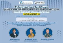 Pelatihan dan Sertifikasi : Ahli Pratama Kerjasama Pemerintah dan Badan Usaha (Gelombang 10)