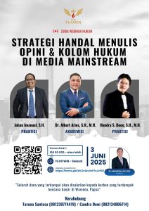 Strategi Handal Menulis Opini & Kolom Hukum di Media Mainstream