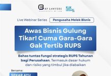 Awas Bisnis Gulung Tikar! Cuma Gara-gara Gak Tertib RUPS!