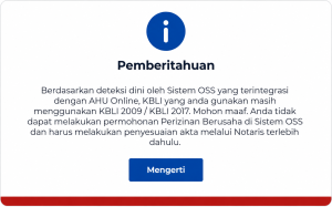 Notifikasi di OSS Seperti Ini? Pelaku Usaha Perlu Segera Lakukan Ini