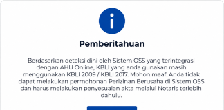 Notifikasi di OSS Seperti Ini? Pelaku Usaha Perlu Segera Lakukan Ini
