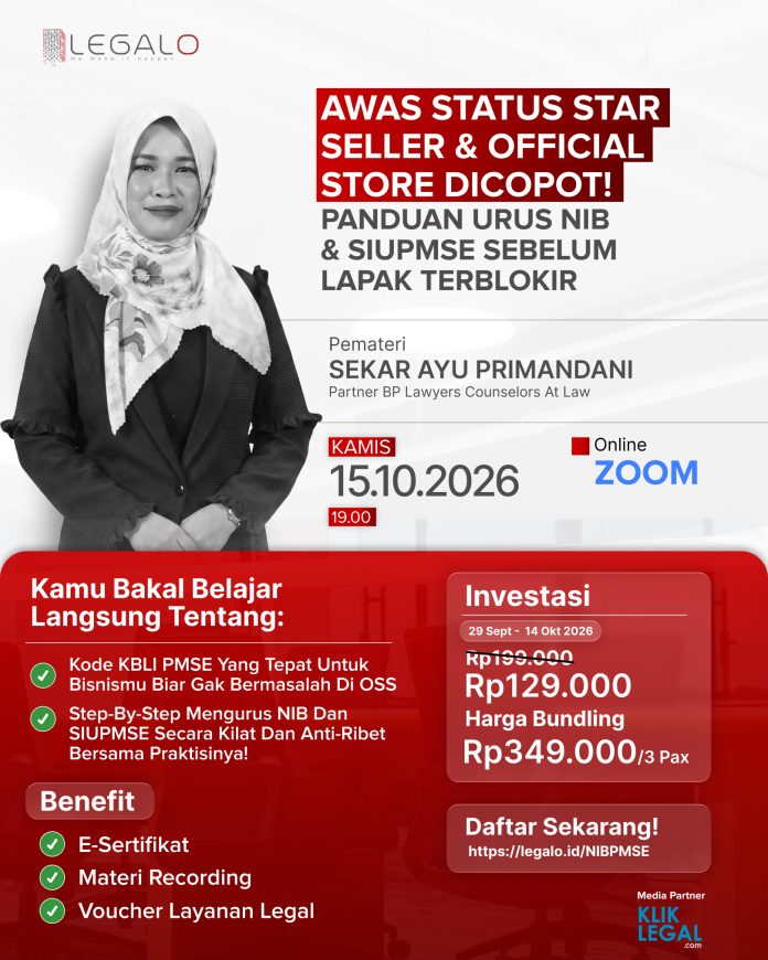 Awas Status Star Seller & Official Store Dicopot! Panduan Urus NIB & SIUPMSE Sebelum Lapak Terblokir Awas Status Star Seller & Official Store Dicopot! Panduan Urus NIB & SIUPMSE Sebelum Lapak Terblokir